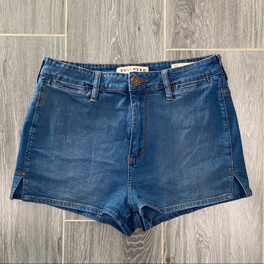 Pacsun Bullhead dark wash denim shorts